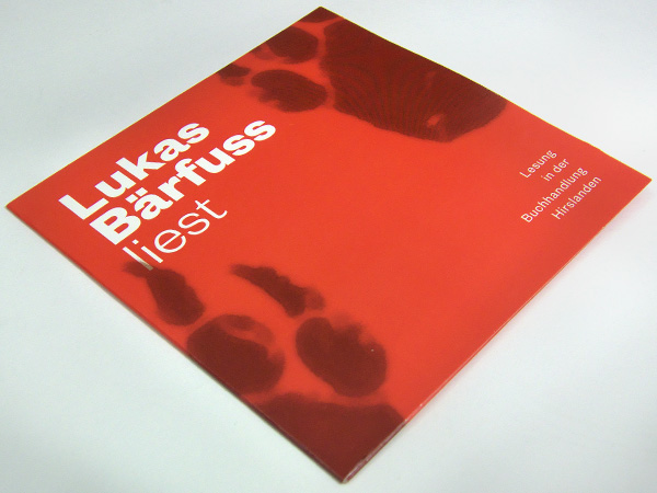CD-Hülle Lesung Lukas Bärfuss, Buchhandlung Hirslanden