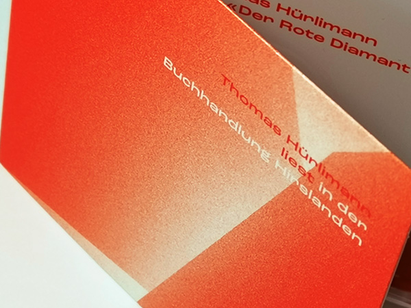 CD-Hülle Lesung Thomas Hürlimann, Buchhandlung Hirslanden