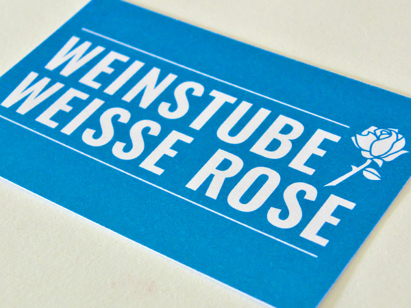 Weinstube Weisse Rose, Visitenkarte